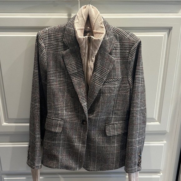 Plaid Blazer with Inner Sweater - Picture 1 of 11